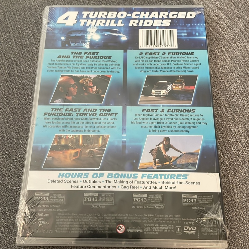 Fast & Furious 1-4 DVD Collection - Picture 2 of 3